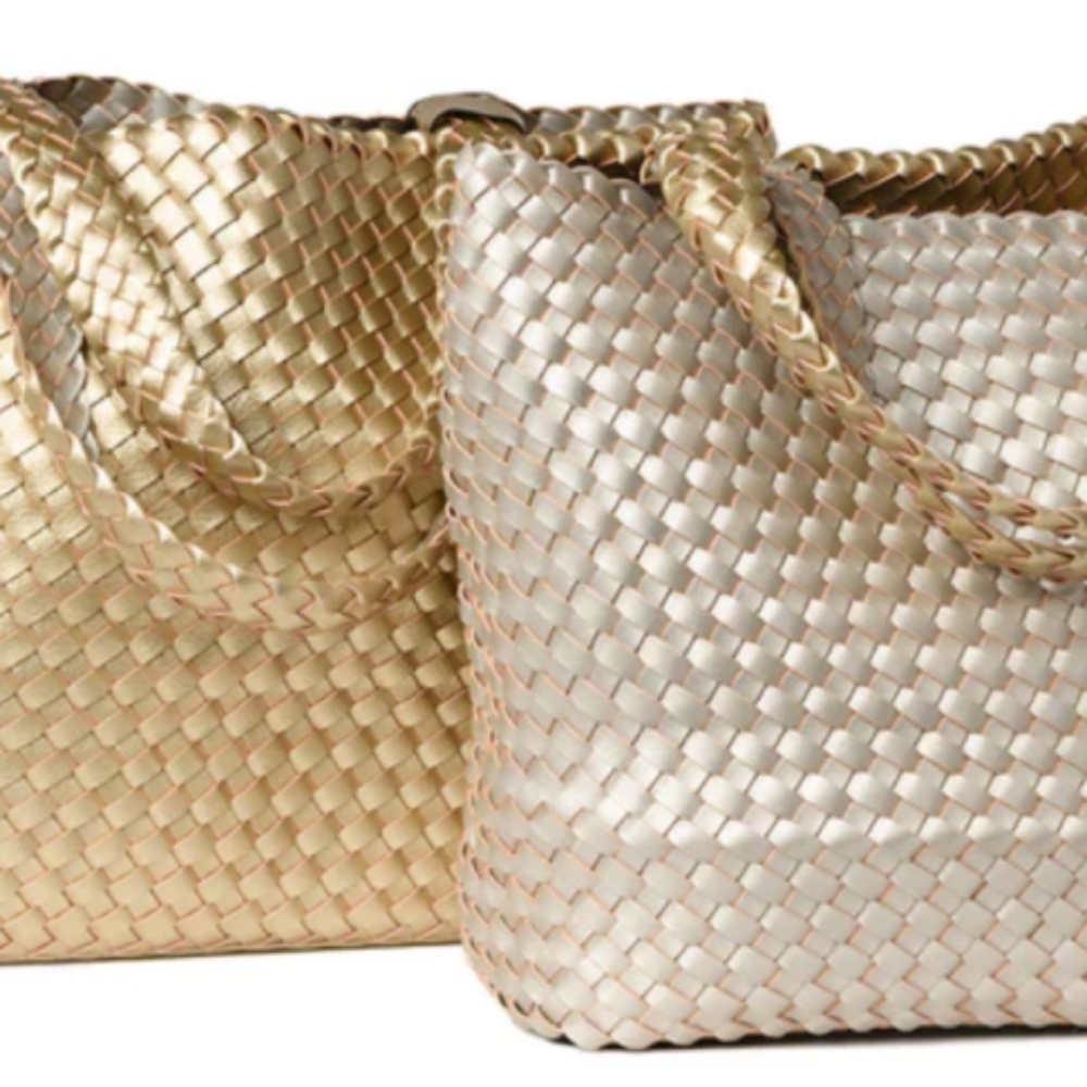 NEW with Tags Reversible Ilse Jacobsen Woven Tote Bag